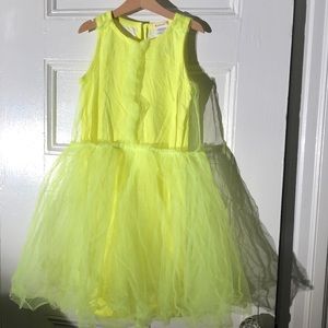 Crewcuts Neón green dress brand new